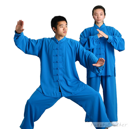 Tenue Kung Fu traditionnelle bleu