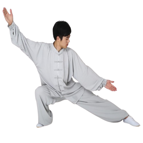 TENUE KUNG FU TRADITIONNELLE GRISE