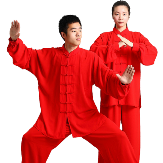 Tenue Kung Fu traditionnelle rouge